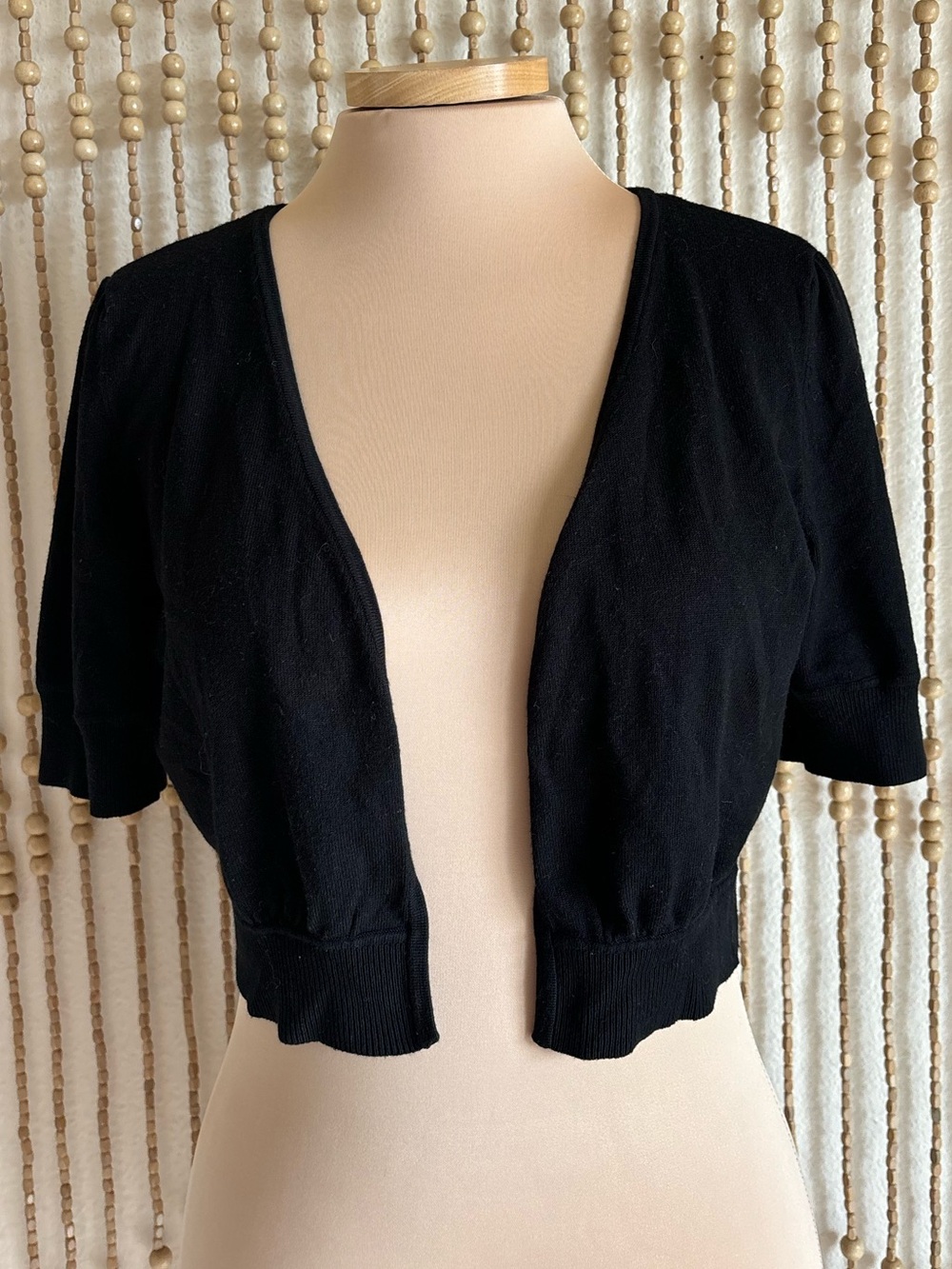 White House Black Market Black Knit Bolero Shrug